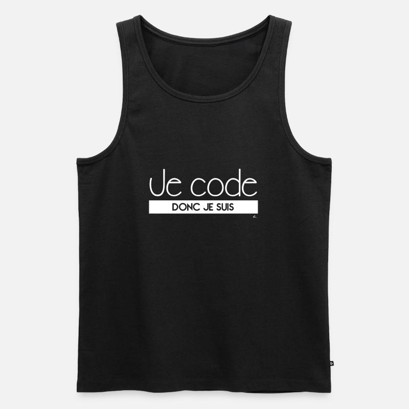 Je code donc je suis - Débardeur bio Premium Homme - noir