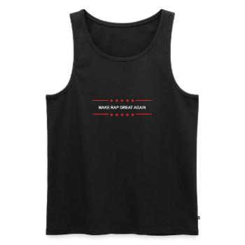 Make Rap Great Again - Men's Premium Organic Tank Top - black - Front - AI Model Male 178 light (178cm)