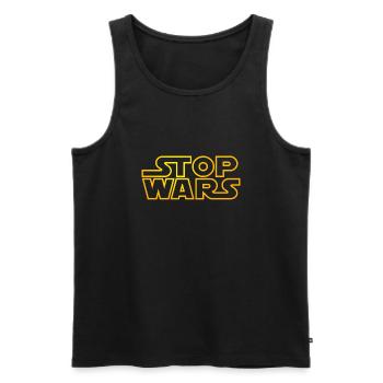 stop wars starlight outline - Männer Premium Bio Tank Top - Schwarz - Vorne - AI Model Male 178 light (178cm)