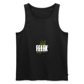 Felix - Men's Premium Organic Tank Top - black - Front - Michal (187cm)