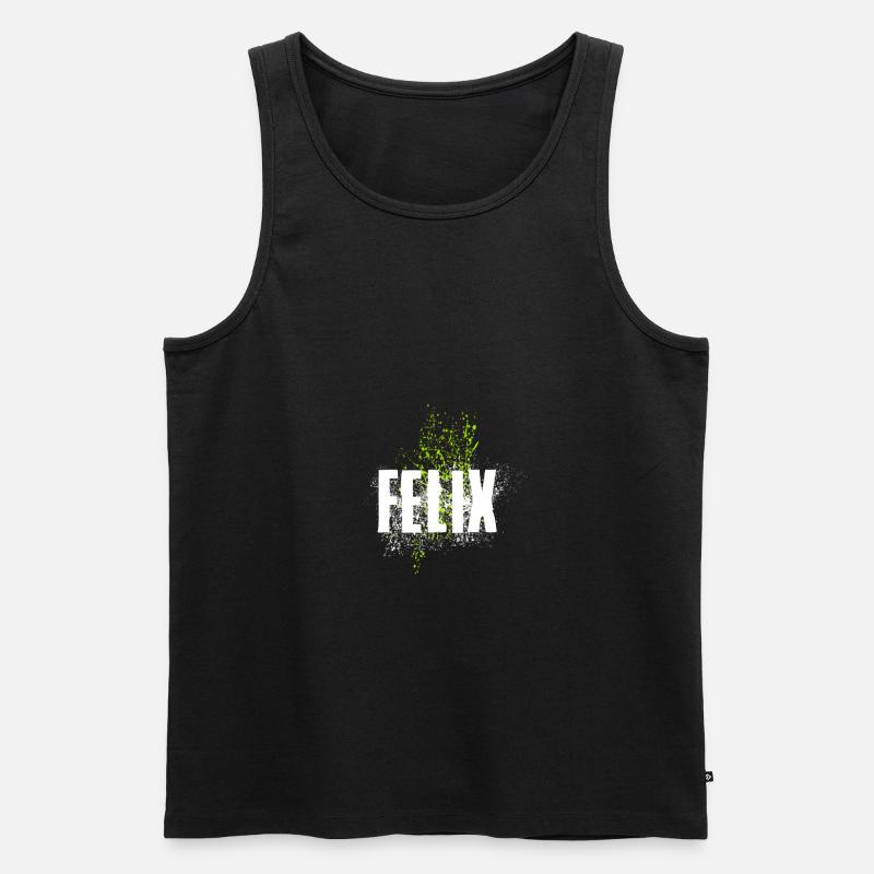 Felix - Männer Premium Bio Tank Top - Schwarz