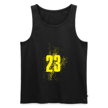 Number 23 - Männer Premium Bio Tank Top - Schwarz - Vorne - AI Model Male 178 light (178cm)