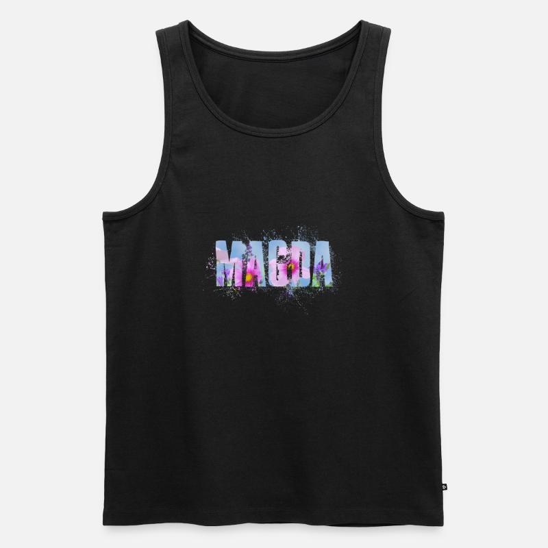 Magda - Männer Premium Bio Tank Top - Schwarz