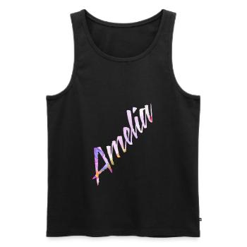 Amelia - Men's Premium Organic Tank Top - black - Front - AI Model Male 178 light (178cm)