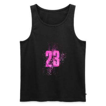 Number 23 - Männer Premium Bio Tank Top - Schwarz - Vorne - AI Model Male 178 light (178cm)