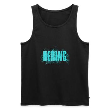 Hering - Männer Premium Bio Tank Top - Schwarz - Vorne - Michal (187cm)