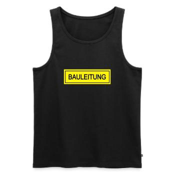 bauleitung - Männer Premium Bio Tank Top - Schwarz - Vorne - Michal (187cm)