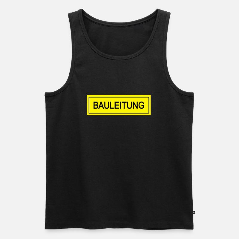bauleitung - Männer Premium Bio Tank Top - Schwarz