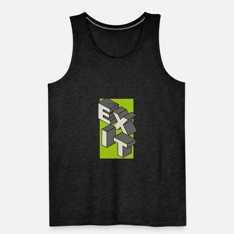 Exit - take the exit - in green Men's Premium Organic Tank Top