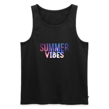 summer - Männer Premium Bio Tank Top - Schwarz - Vorne - AI Model Male 178 light (178cm)
