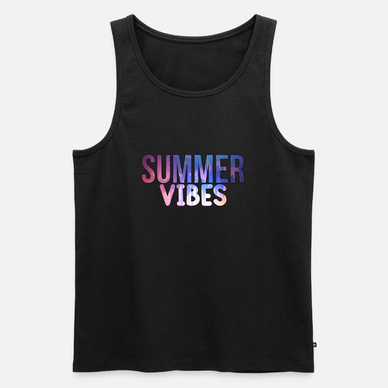 summer - Männer Premium Bio Tank Top - Schwarz