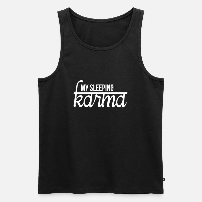 mein schlafendes Karma - Männer Premium Bio Tank Top - Schwarz