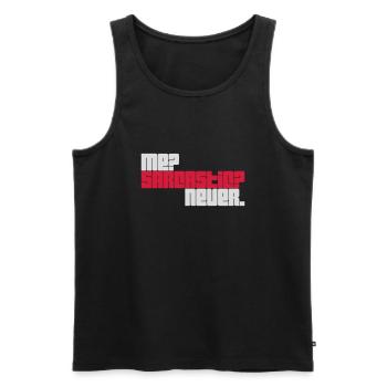 me sarcastic never quote - Men's Premium Organic Tank Top - black - Front - Michal (187cm)