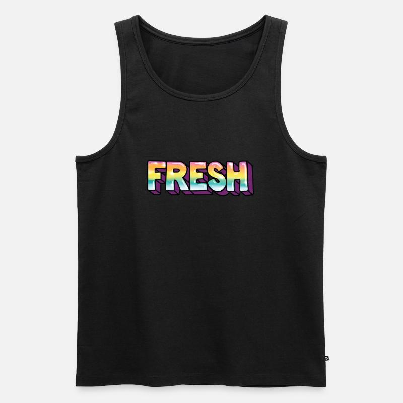 Fresh - Männer Premium Bio Tank Top - Schwarz