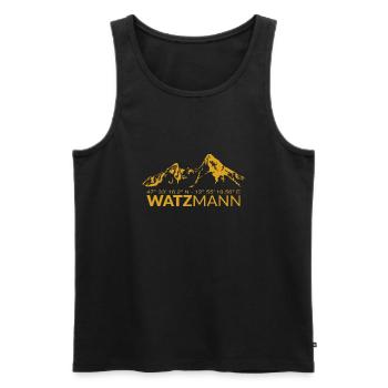 Watzmann GPS Koordinaten Breitengrad Längengrad - Männer Premium Bio Tank Top - Schwarz - Vorne - Michal (187cm)