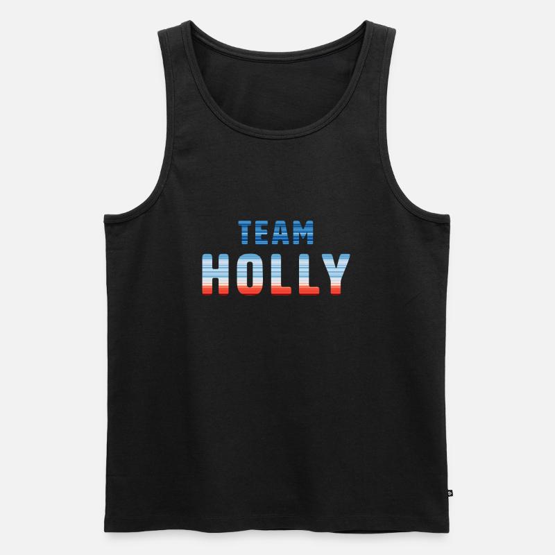 Team Holly | Warming Stripes - Männer Premium Bio Tank Top - Schwarz