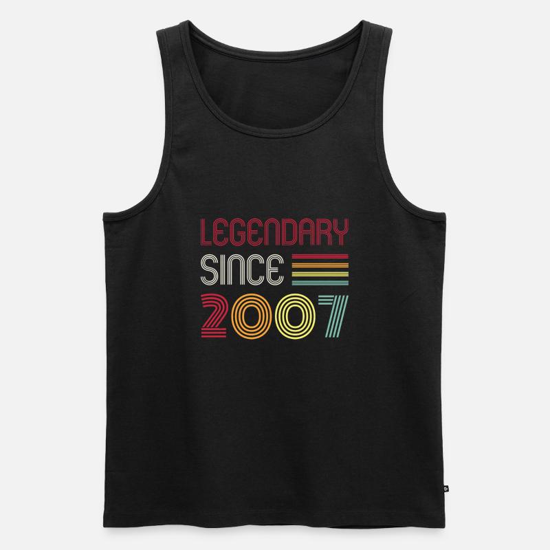 Birthday Legendary Since 2007 - Männer Premium Bio Tank Top - Schwarz