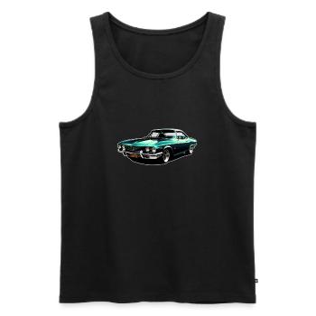 Vintage Racing Classic Car Motiv - Männer Premium Bio Tank Top - Schwarz - Vorne - Michal (187cm)