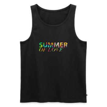 Summer of Love - Männer Premium Bio Tank Top - Schwarz - Vorne - Michal (187cm)