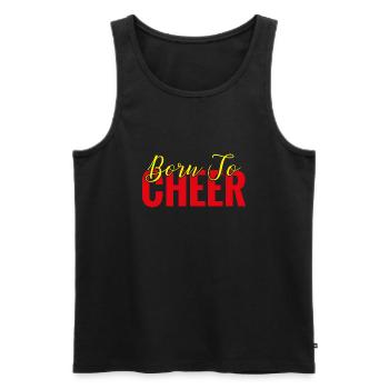 Born To Cheer - Men's Premium Organic Tank Top - black - Front - Michal (187cm)