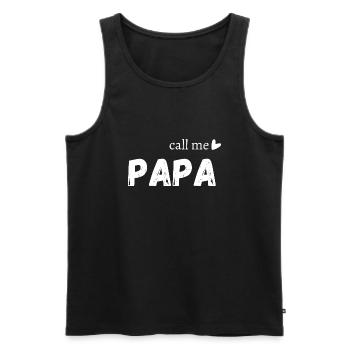 Call me dad - Men's Premium Organic Tank Top - black - Front - AI Model Male 178 light (178cm)