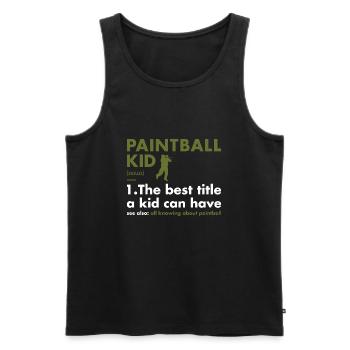 Sport Kid Definition Paintball - Men's Premium Organic Tank Top - black - Front - Michal (187cm)