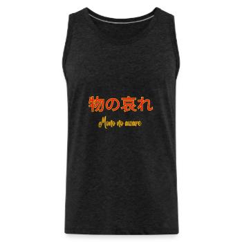 Mono no aware 2 - Männer Premium Bio Tank Top - Anthrazit - Vorne - Alexander (188cm)