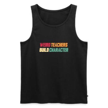 Teacher Saying Sayings School Teacher - Men's Premium Organic Tank Top - black - Front - AI Model Male 178 light (178cm)