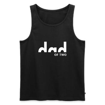 Dad Father's Day Dad of Two Parents - Men's Premium Organic Tank Top - black - Front - Michal (187cm)