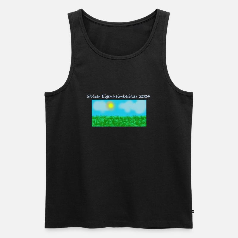 Stolzer Eigenheimbesitzer 2024 neu - Männer Premium Bio Tank Top - Schwarz