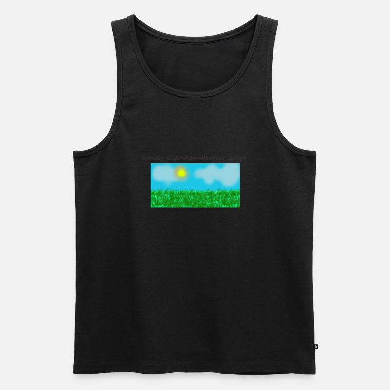 Stolzer Eigenheimnesitzer - Männer Premium Bio Tank Top - Schwarz