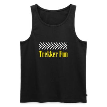 Tracteur Trekker Fun Tracteur Fun Tracteur De Pelouse Fun - Débardeur bio Premium Homme - noir - Devant - AI Model Male 178 light (178cm)