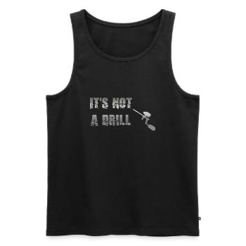 Es ist keine Übung. Es ist ein Paintball-Marker - Männer Premium Bio Tank Top - Schwarz - Vorne - AI Model Male 178 light (178cm)
