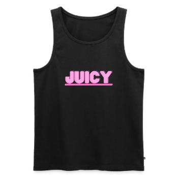 JUICY - Männer Premium Bio Tank Top - Schwarz - Vorne - AI Model Male 178 light (178cm)