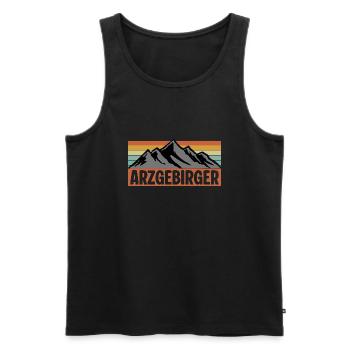 Arzgebirg Hamit - Männer Premium Bio Tank Top - Schwarz - Vorne - Michal (187cm)
