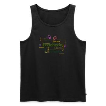 Erzieherin T-Shirt Komplimente - Männer Premium Bio Tank Top - Schwarz - Vorne - Michal (187cm)
