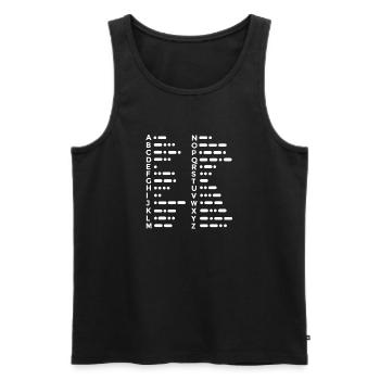 Morse Alphabet - Men's Premium Organic Tank Top - black - Front - AI Model Male 178 light (178cm)