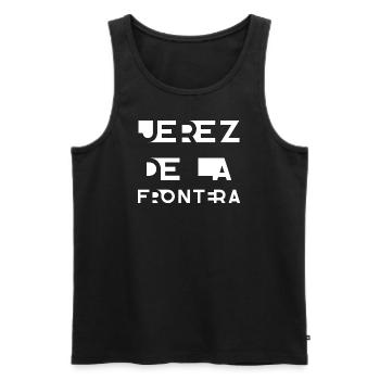 JEREZ DE LA FRONTER – Cádiz – Andalusien – Spanien - Männer Premium Bio Tank Top - Schwarz - Vorne - Michal (187cm)