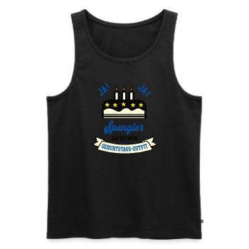 Spengler Geburtstag Geburtstagsoutfit Klempner - Männer Premium Bio Tank Top - Schwarz - Vorne - AI Model Male 178 light (178cm)