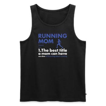 Sport Mom Running - Men's Premium Organic Tank Top - black - Front - AI Model Male 178 light (178cm)