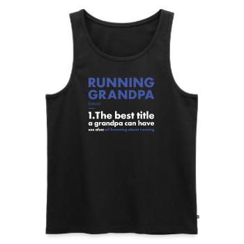 Sport Grandpa Running - Men's Premium Organic Tank Top - black - Front - AI Model Male 178 light (178cm)