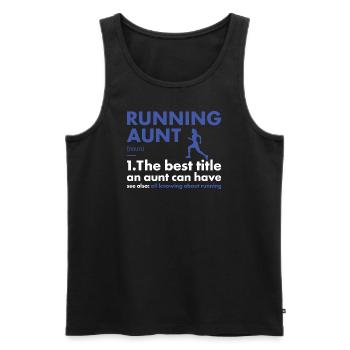 Sport Aunt Running - Men's Premium Organic Tank Top - black - Front - AI Model Male 178 light (178cm)