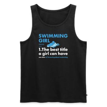 Sport Fille Natation - Débardeur bio Premium Homme - noir - Devant - Michal (187cm)