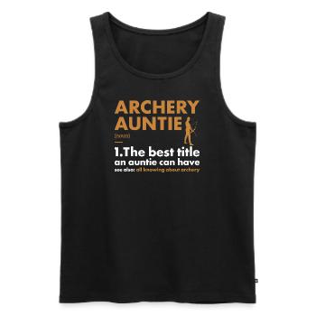 Sport Auntie Archery - Men's Premium Organic Tank Top - black - Front - Michal (187cm)