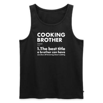 Cook Brother Definition Cooking - Men's Premium Organic Tank Top - black - Front - Michal (187cm)