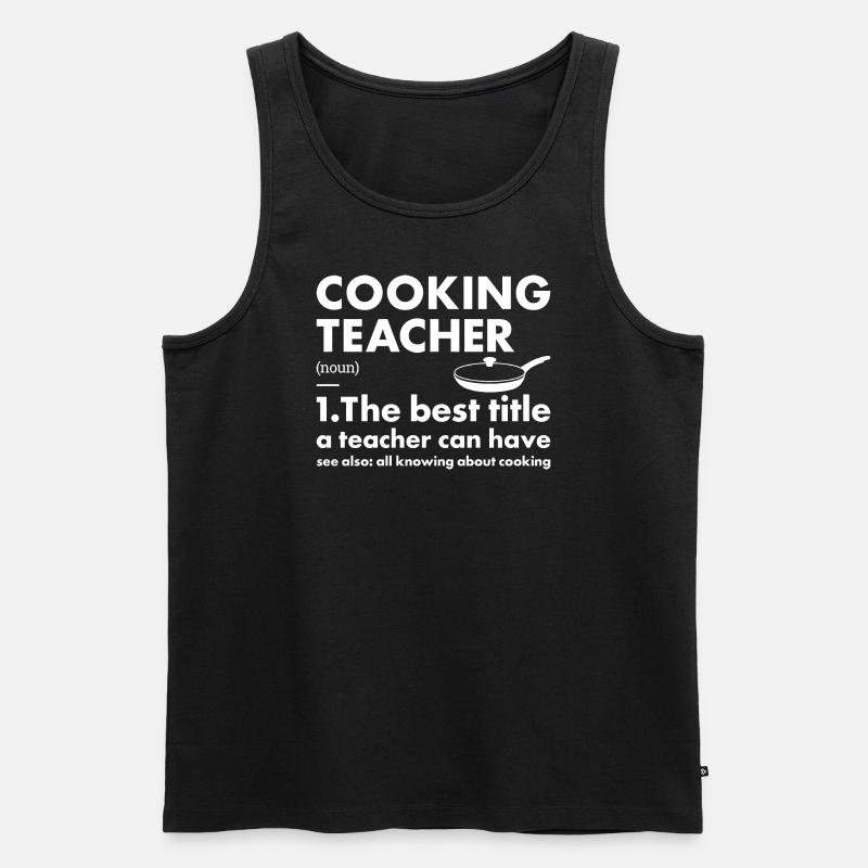 Cook Teacher Definition Cooking - Männer Premium Bio Tank Top - Schwarz