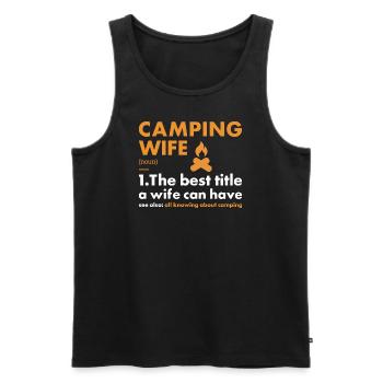 Camper Wife Definition Camping - Men's Premium Organic Tank Top - black - Front - AI Model Male 178 light (178cm)