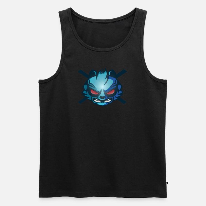 Blauer Bär - Männer Premium Bio Tank Top - Schwarz