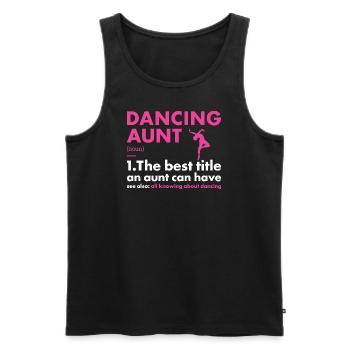 Danseuse Tante Définition Danse - Débardeur bio Premium Homme - noir - Devant - Michal (187cm)
