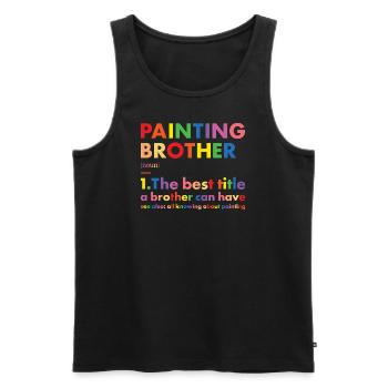 Painter Brother Definition Painting - Männer Premium Bio Tank Top - Schwarz - Vorne - AI Model Male 178 light (178cm)